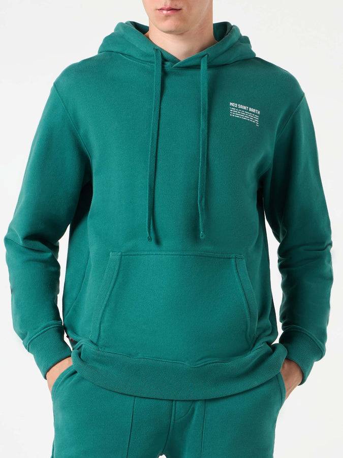 Mc2 Saint Barth Felpa con cappuccio verde | Edizione speciale Pantone™