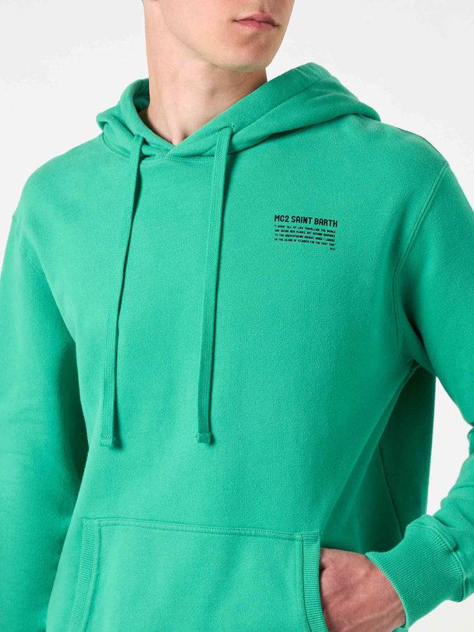 Mc2 Saint Barth Felpa Con Cappuccio Verde Erba | Edizione Speciale Pantone™