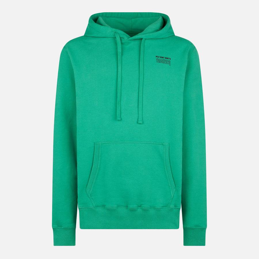 Mc2 Saint Barth Felpa Con Cappuccio Verde Erba | Edizione Speciale Pantone™
