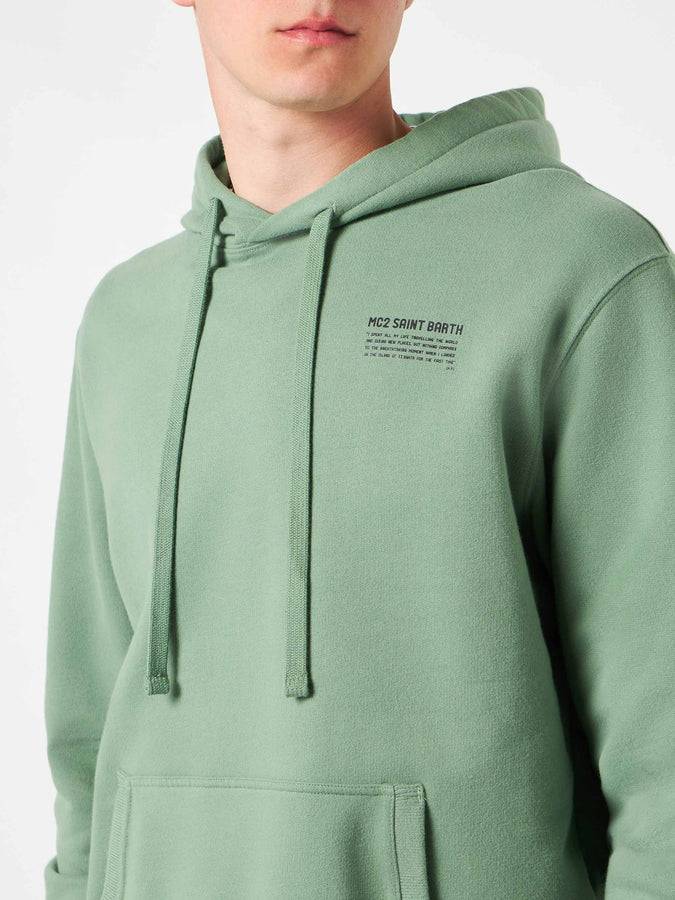 Mc2 Saint Barth Felpa Con Cappuccio Verde Militare | Edizione Speciale Pantone™