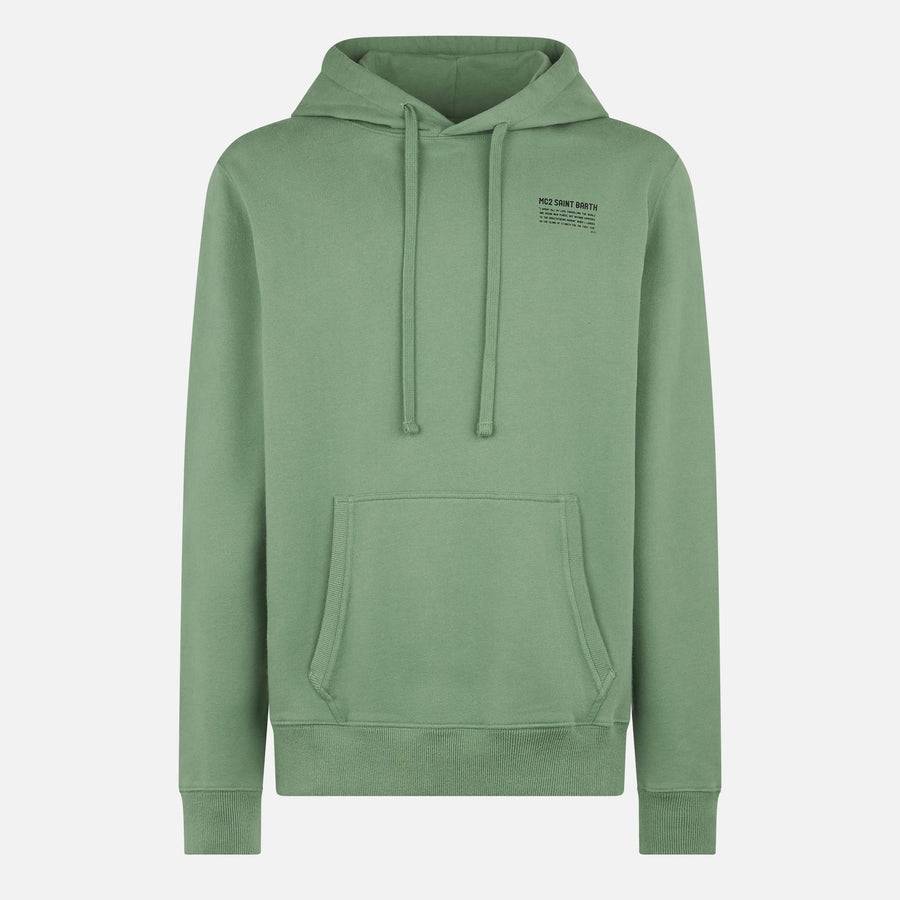Mc2 Saint Barth Felpa Con Cappuccio Verde Militare | Edizione Speciale Pantone™