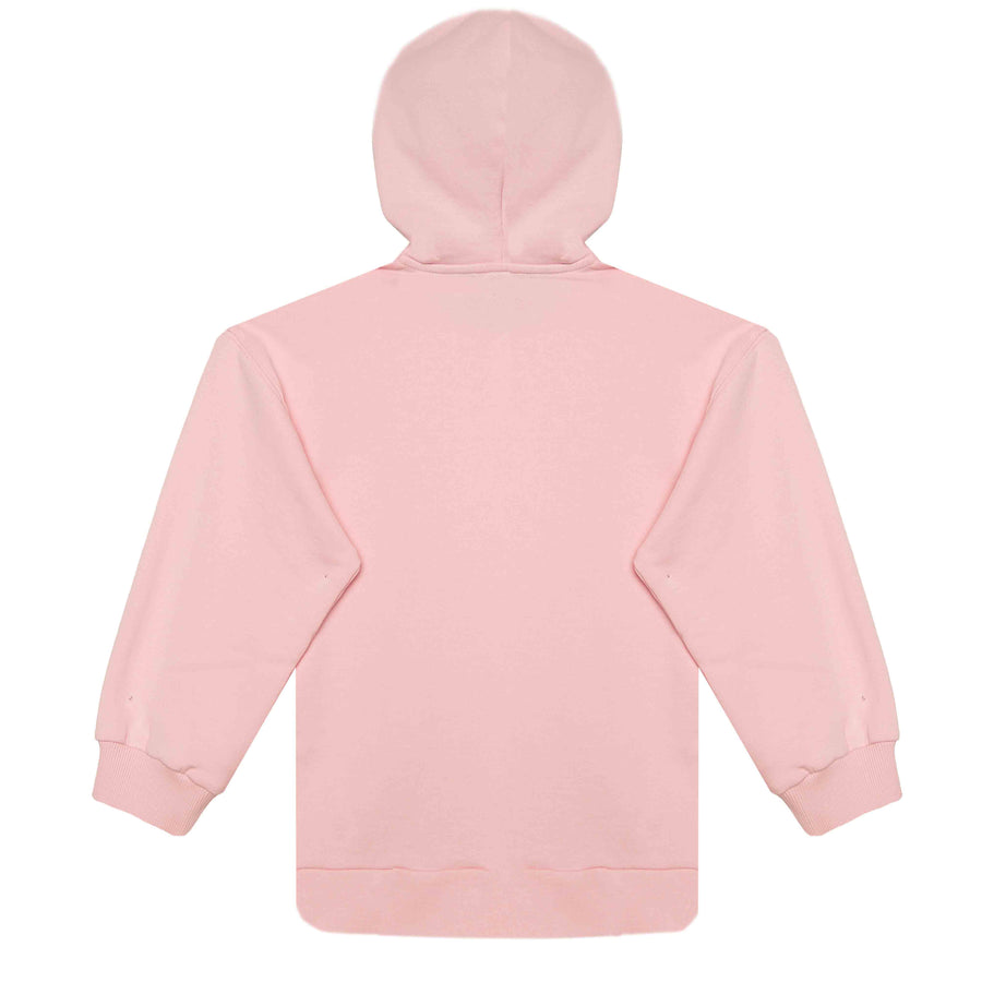 Mc2 Saint Barth Felpa Con Scritta Ricamata Rosa Per Bambina