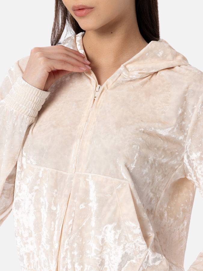 Mc2 Saint Barth Felpa Con Zip Da Donna In Ciniglia Jasmine