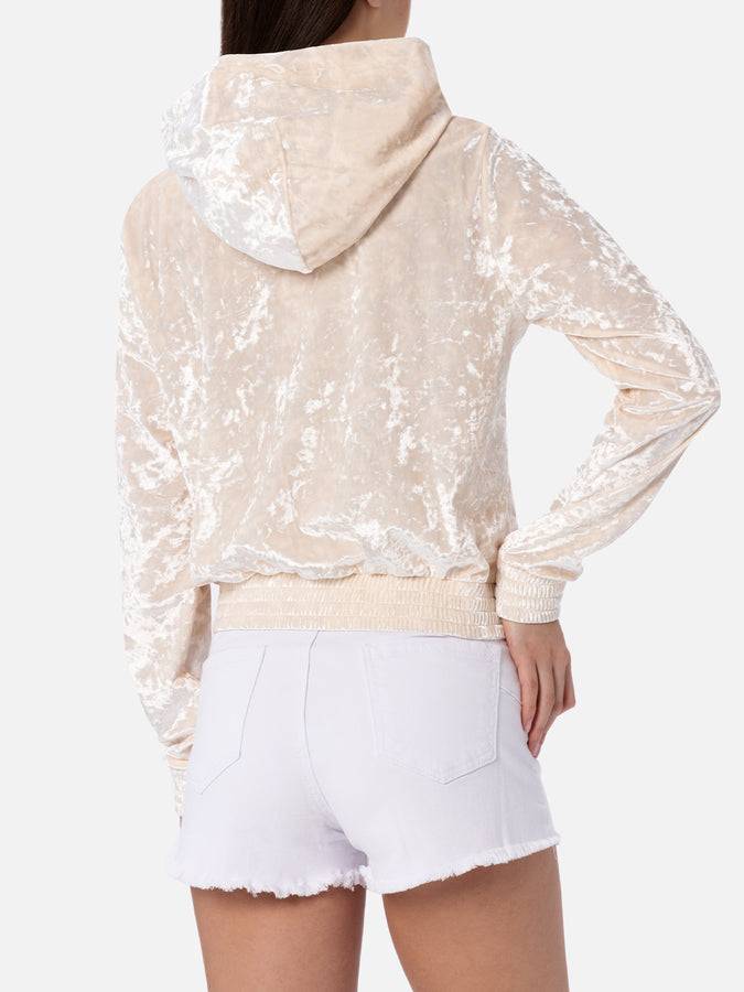 Mc2 Saint Barth Felpa Con Zip Da Donna In Ciniglia Jasmine