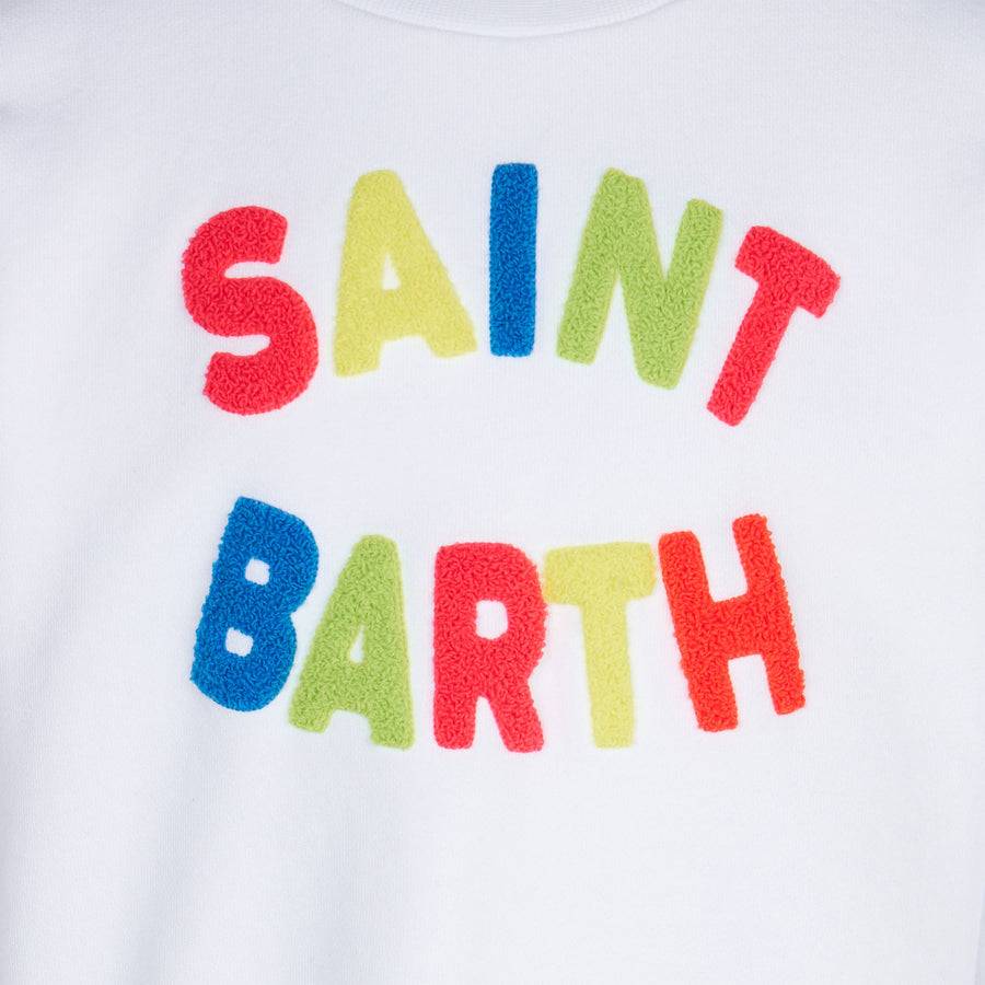 Mc2 Saint Barth Felpa Da Bambina Con Patch In Spugna Multicolor St. Barth