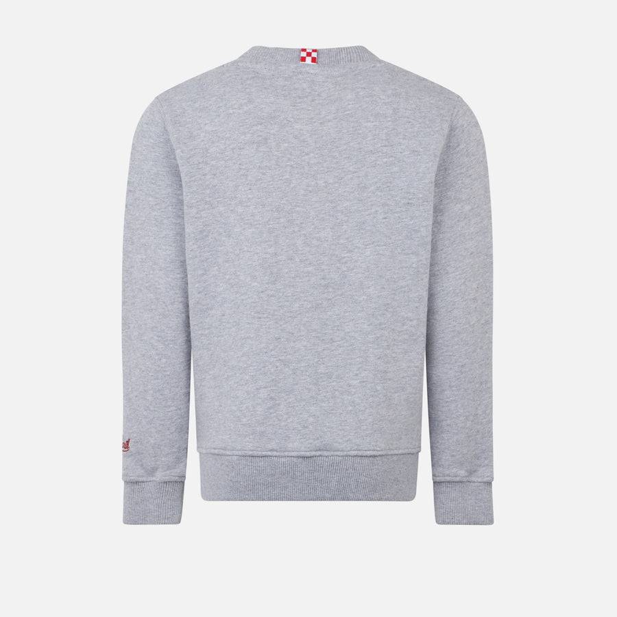 Mc2 Saint Barth Felpa Da Bambino Girocollo Grigia Con Stampa Spiderman | EDIZIONE SPECIALE MARVEL