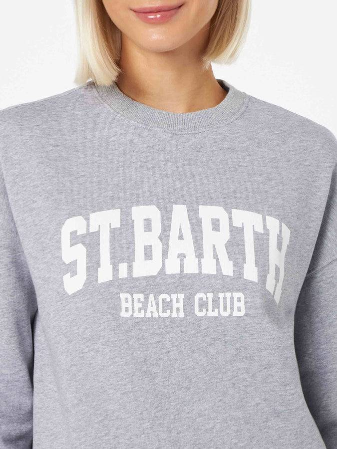 Mc2 Saint Barth Felpa Da Donna Stardust In Cotone Grigio