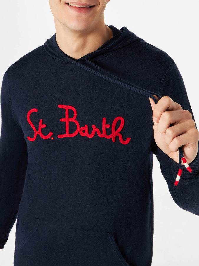 Mc2 Saint Barth Felpa Da Uomo Blu Navy Con Cappuccio