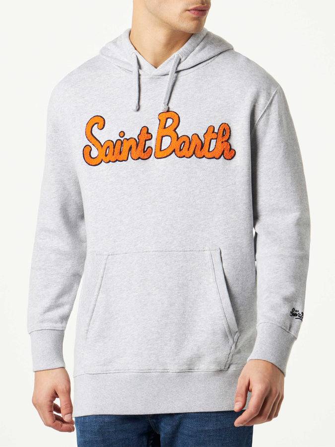 Mc2 Saint Barth Felpa da uomo in cotone con cappuccio e patch