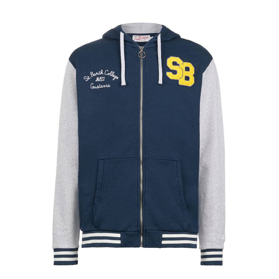 Mc2 Saint Barth Felpa Da Uomo In Cotone Con Patch E Ricami