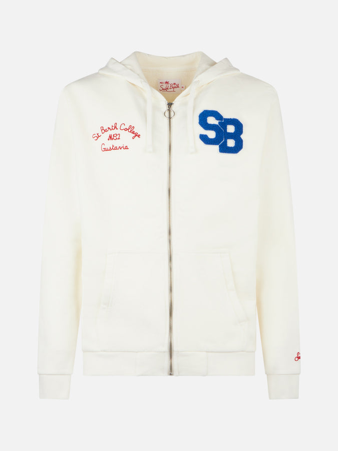 Mc2 Saint Barth Felpa Da Uomo In Cotone Con Patch E Ricami