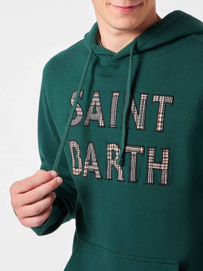 Mc2 Saint Barth Felpa Da Uomo Verde Con Patch Saint Barth