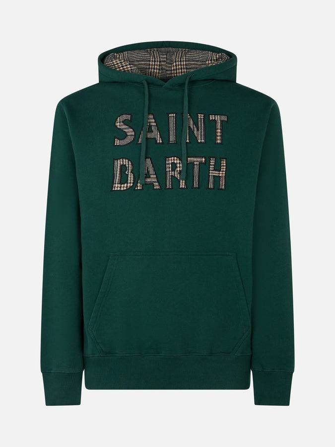 Mc2 Saint Barth Felpa Da Uomo Verde Con Patch Saint Barth