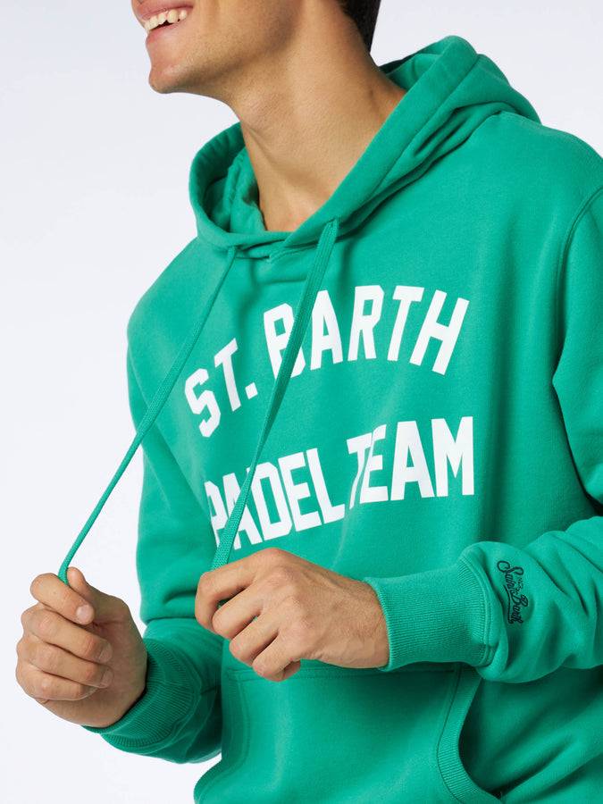 Mc2 Saint Barth Felpa In Cotone Con Cappuccio Con Stampa St. Barth Padel Team