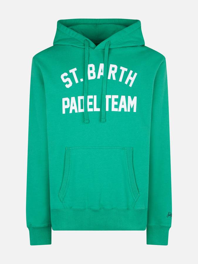 Mc2 Saint Barth Felpa In Cotone Con Cappuccio Con Stampa St. Barth Padel Team