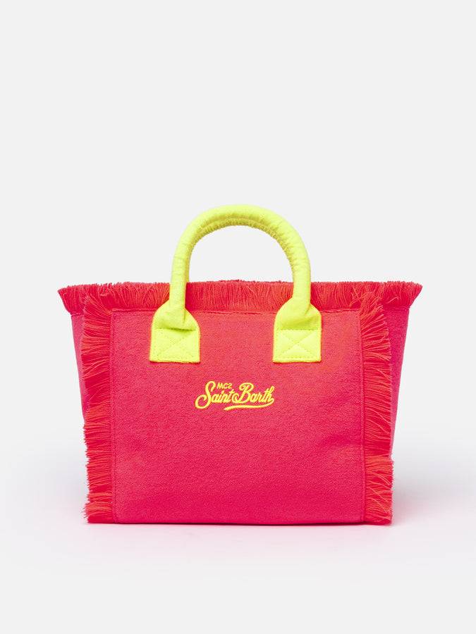 Mc2 Saint Barth Fluo Pink Terry Embossed Colette Sponge Handbag