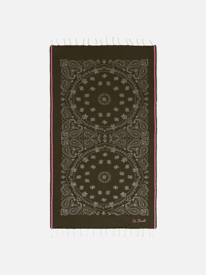 Mc2 Saint Barth Fouta in morbido jacquard con bordo a onde