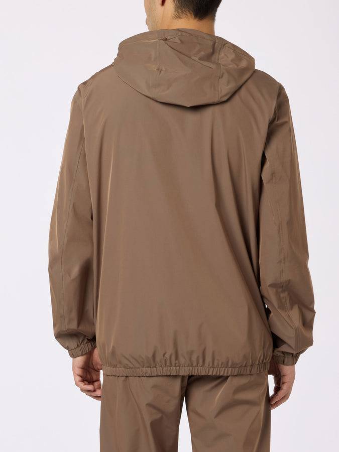 Mc2 Saint Barth Giacca A Vento Da Uomo Solaro In Tessuto Leggero Verde Kaki Con Cappuccio