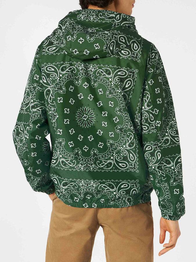 Mc2 Saint Barth Giacca A Vento Leggera Da Uomo Con Cappuccio E Stampa Bandana