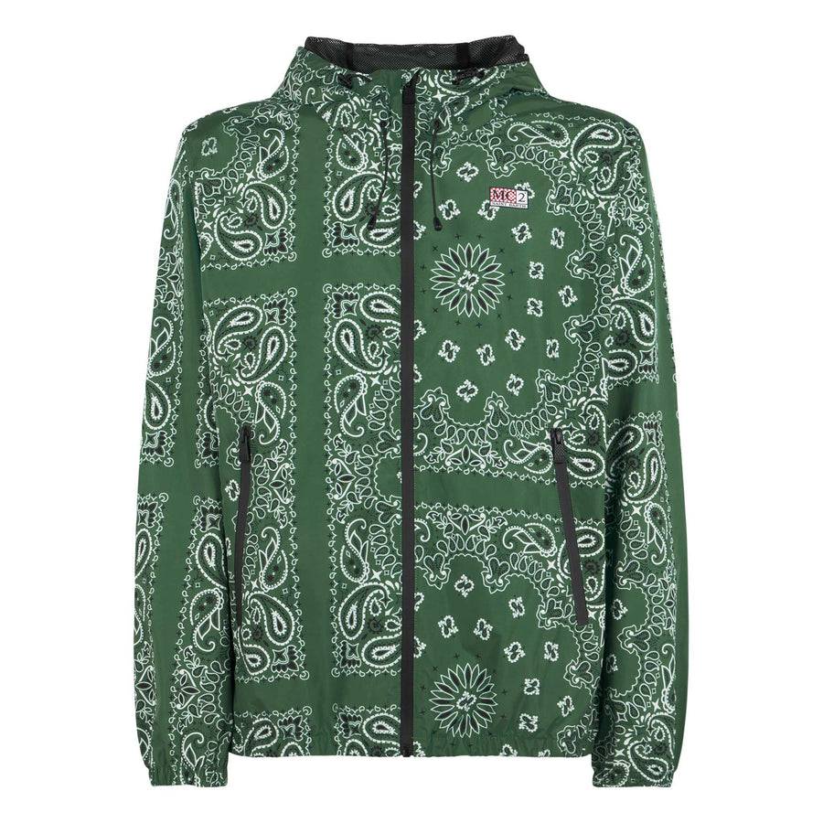Mc2 Saint Barth Giacca A Vento Leggera Da Uomo Con Cappuccio E Stampa Bandana