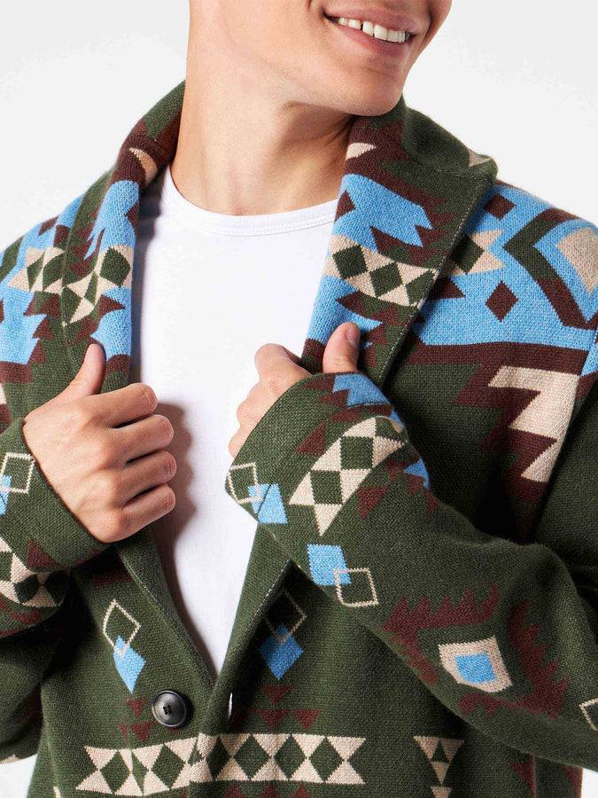 Mc2 Saint Barth Giacca Da Uomo In Maglia Con Ricami