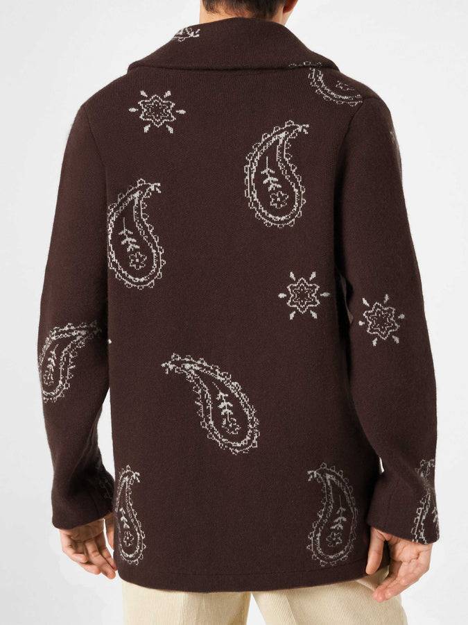 Mc2 Saint Barth Giacca Da Uomo In Maglia Con Stampa Paisley