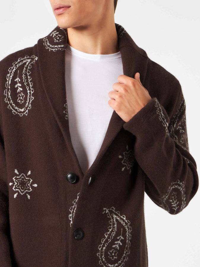 Mc2 Saint Barth Giacca Da Uomo In Maglia Con Stampa Paisley
