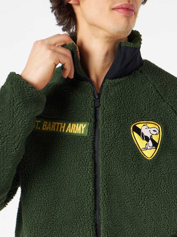 Mc2 Saint Barth Giacca In Sherpa Con Patch Snoopy | Edizione Speciale Peanuts®