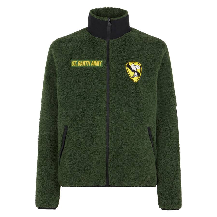 Mc2 Saint Barth Giacca In Sherpa Con Patch Snoopy | Edizione Speciale Peanuts®