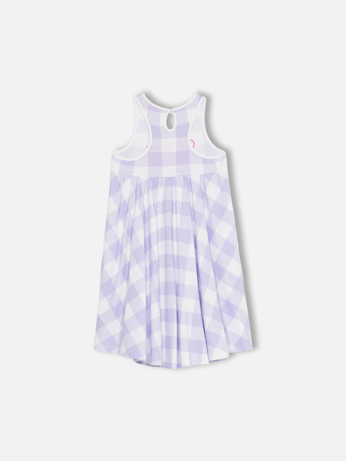 Mc2 Saint Barth Girl Cotton Dress Masha With Print And "Oggi Brava" Embroidery