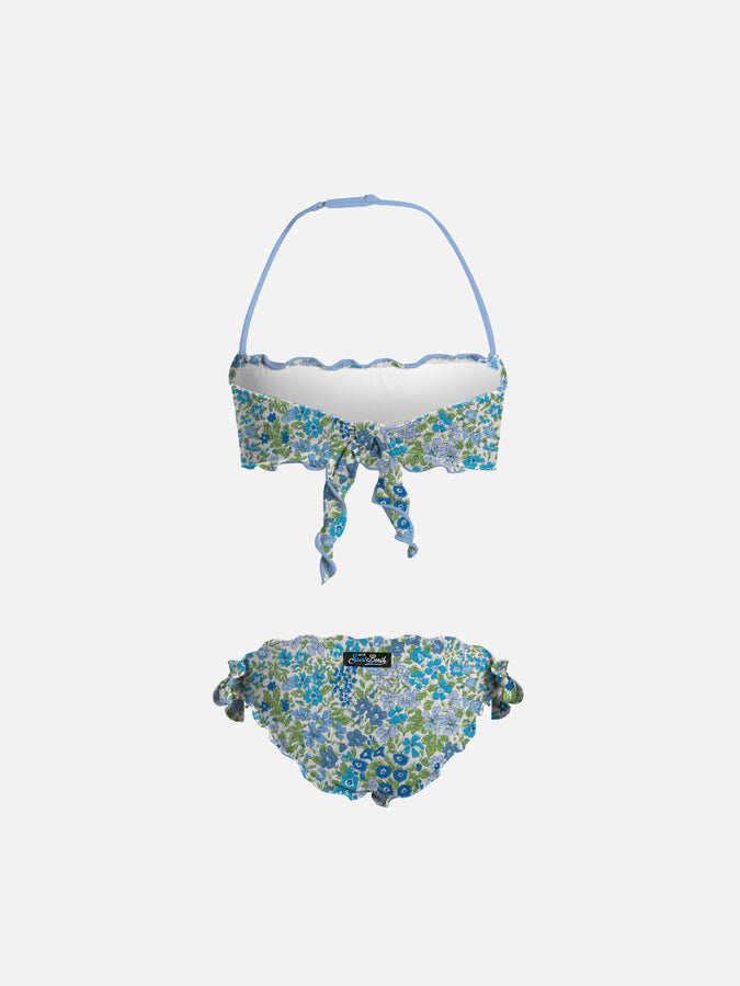 Mc2 Saint Barth Girl Joanna Luise Print Bandeau Classic Bikini Emy | MADE WITH LIBERTY FABRIC