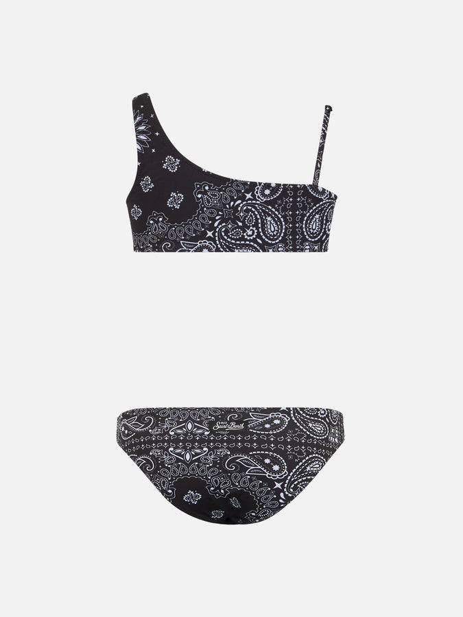 Mc2 Saint Barth Girl One Shoulder Bikini Vivy With Bandanna Print