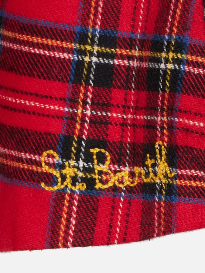 Mc2 Saint Barth Gonna Da Bambina In Flanella Con Stampa Tartan