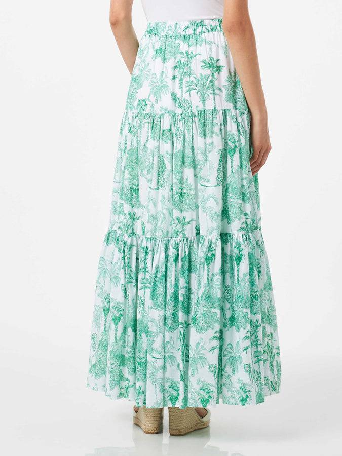 Mc2 Saint Barth Gonna Lunga Da Donna In Cotone Con Stampa Giungla