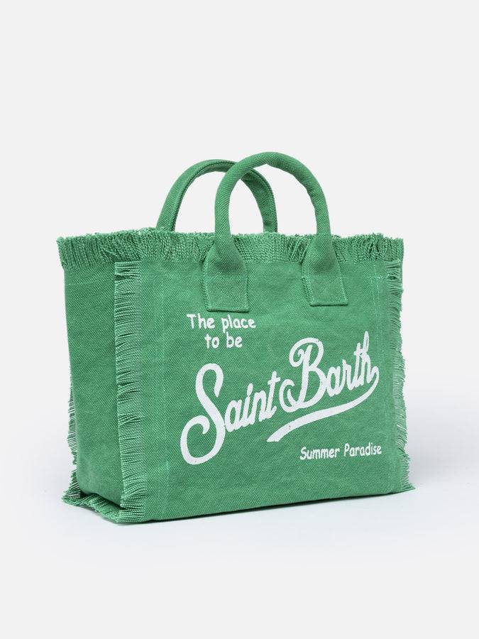 Mc2 Saint Barth Green Cotton Canvas Colette Handbag