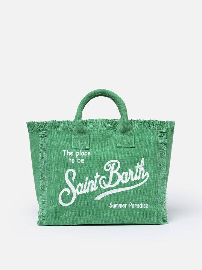 Mc2 Saint Barth Green cotton canvas Colette handbag