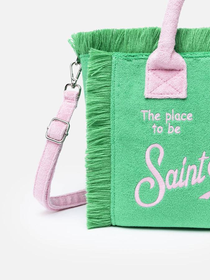 Mc2 Saint Barth Green Terry Embossed Colette Sponge Handbag