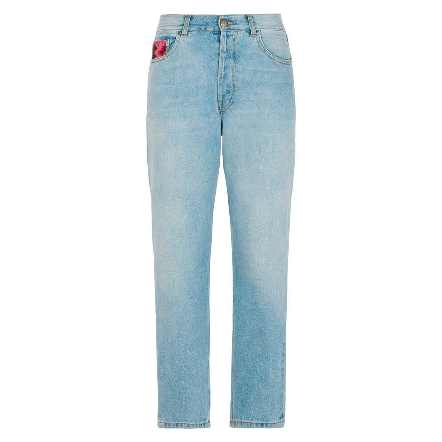 Mc2 Saint Barth Jeans Da Donna Con Tasche In Crochet