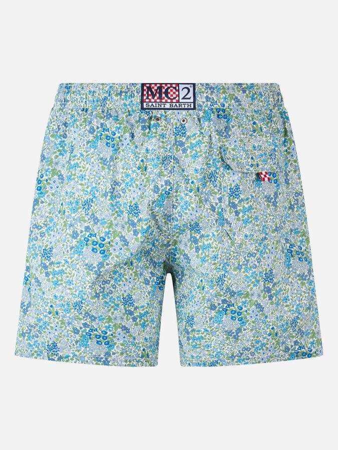 Mc2 Saint Barth Joanna Luise Print Mid-length Swim Shorts| MADE WITH LIBERTY FABRIC