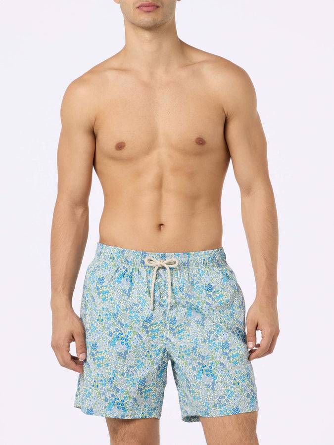 Mc2 Saint Barth Joanna Luise Print Mid-length Swim Shorts| MADE WITH LIBERTY FABRIC