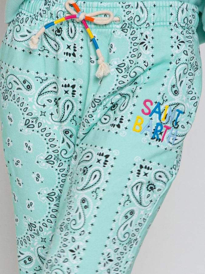 Mc2 Saint Barth Joggers Bandana In Cotone Con Ricamo Saint Barth