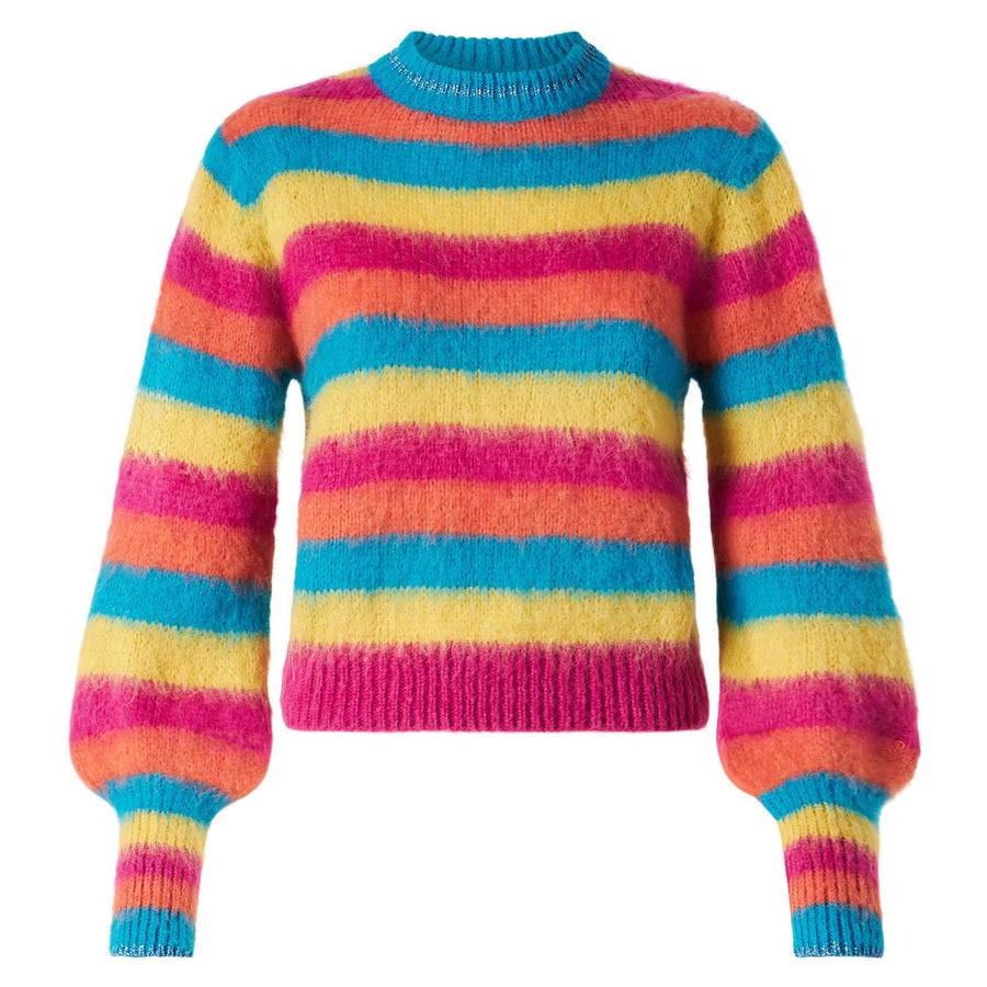Mc2 Saint Barth Maglia A Righe In Maglia Garzata Con Maniche A Sbuffo