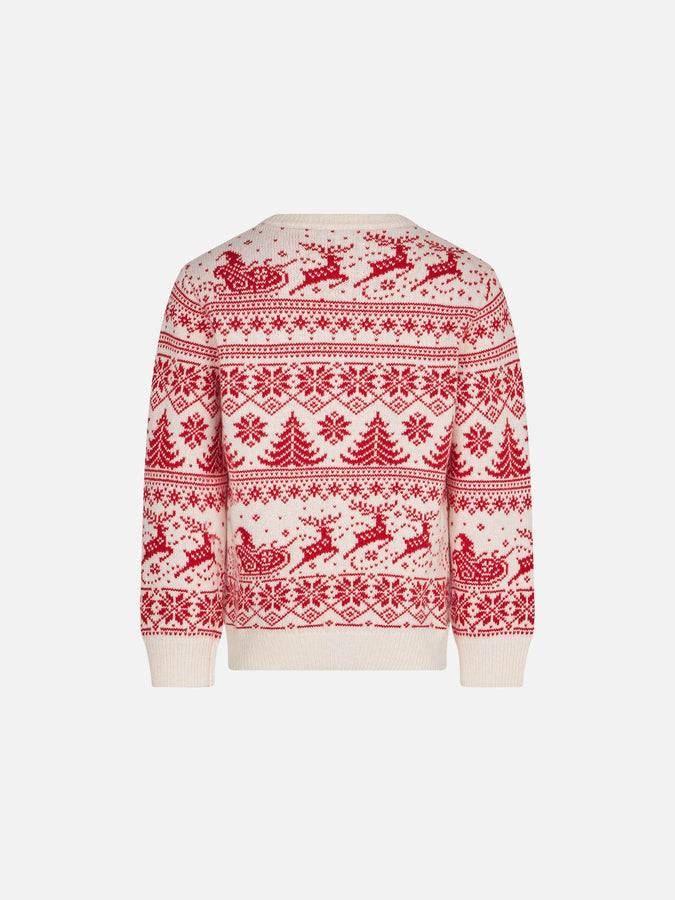 Mc2 Saint Barth Maglia Da Bambina Con Stampa Jacquard I Believe In Santa