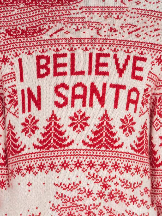 Mc2 Saint Barth Maglia Da Bambina Con Stampa Jacquard I Believe In Santa
