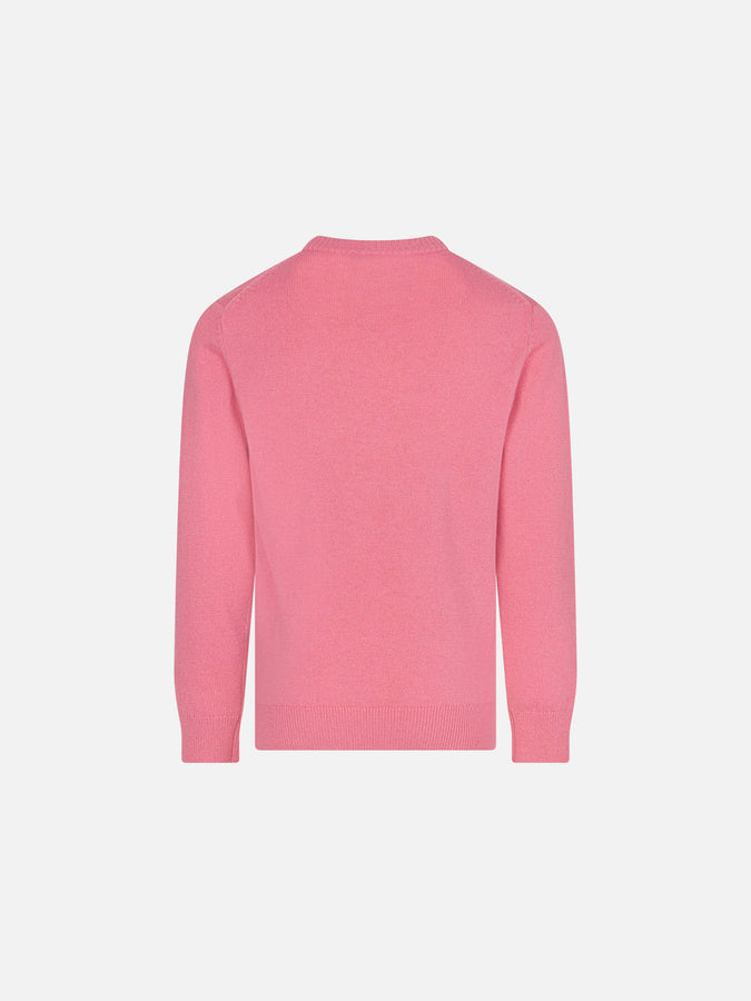 Mc2 Saint Barth Maglia Da Bambina Girocollo Con Cartolina Di Courmayeur