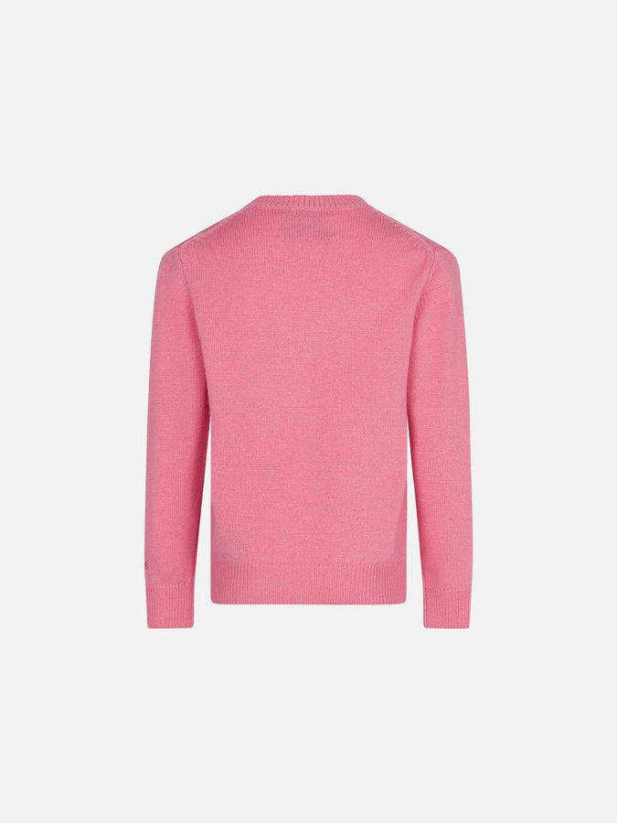Mc2 Saint Barth Maglia Da Bambina Girocollo Con Ricamo Orsetti