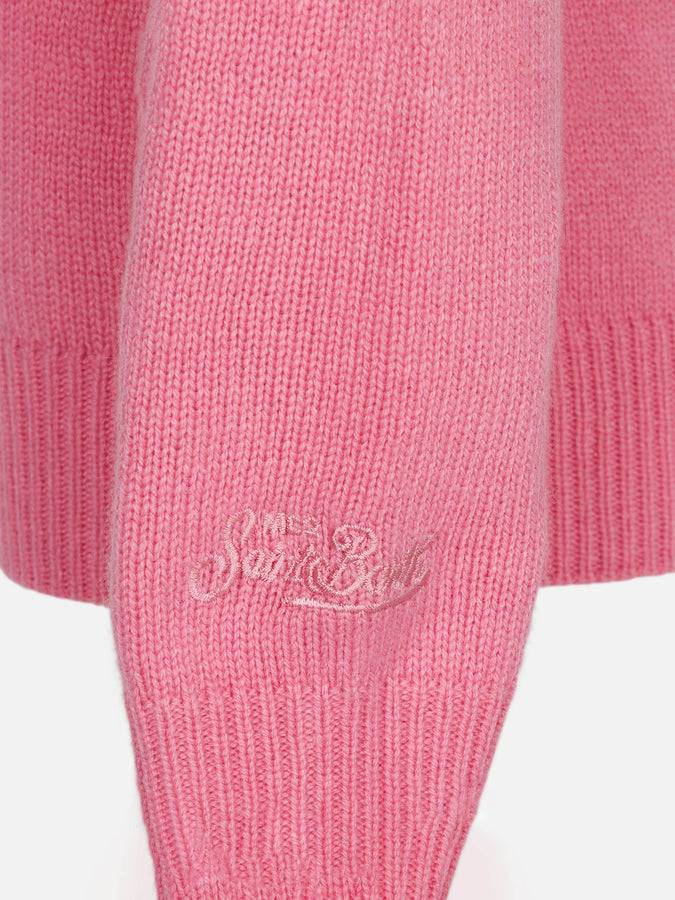 Mc2 Saint Barth Maglia Da Bambina Girocollo Con Ricamo Orsetti