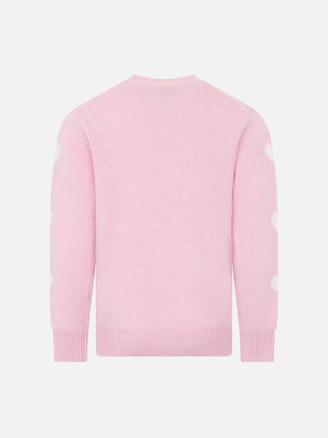 Mc2 Saint Barth Maglia Da Bambina Girocollo Con Ricamo Orsetto