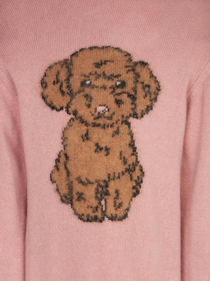 Mc2 Saint Barth Maglia Da Bambina Girocollo Con Stampa Cane