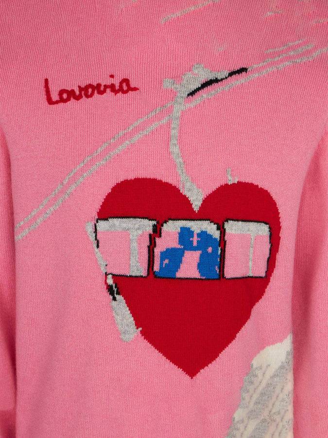 Mc2 Saint Barth Maglia Da Bambina Girocollo Con Stampa Love